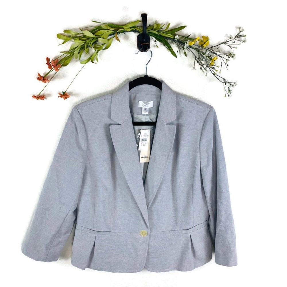Ann Taylor LOFT | NWT Petites Pinstripe Blazer 14P